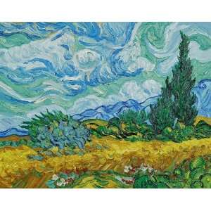  Van Gogh Paintings Wheat Field with Cypresses