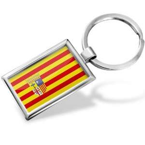  Keychain Aragon Flag region Spain   Hand Made, Key 