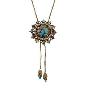 Michal Negrin Graceful Tie Necklace Amazingly Designed with Wild Roses 