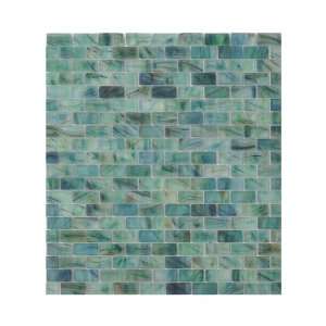   13 Frosted Peaceful Sea Brickjoint Green Glass Tile VA9158114FPM1P