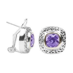  Willow Xpress Melman Tanzanite CZ 2 tone Earrings Willow 