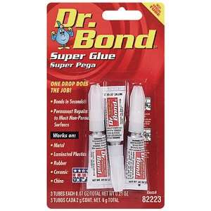 Permatex 82223 Dr Bond Super Glue, 2 g Tube   3 Pack 