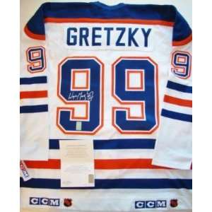  Signed Wayne Gretzky Uniform   CCM Official Game WGA FIGHT 