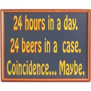 24 Hours 24 Beers Framed Sign 
