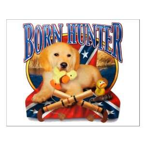    Small Poster Born Hunter Yellow Lab Labrador 