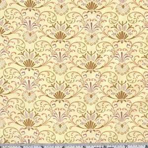  45 Wide Moda Gypsy Rose Scrollwork Cream Fabric By The 