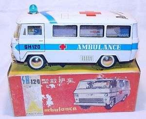 China MF 132 AMBULANCE BUS SH 120 Tin Toy MIB`65 RARE  