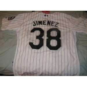 Ubaldo Jimenez 38 Colorado Rockies Jersey White SZ 50   MLB Authentic 