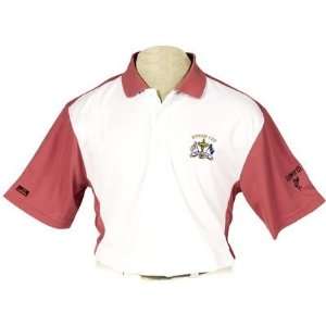 Ashworth 2008 Ryder Cup Multi Textured Coloblock Shirt   Tomato/White 