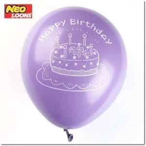  balloons whole purple cupcake printed 12 inch natural 