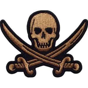   Skull Patch, 3x2.25 inch, small embroidered iron on skull patch Arts