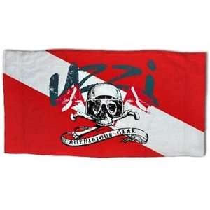  Uzzi 30X60 Scuba Dive Flag Skull and Bones Beach Towel 