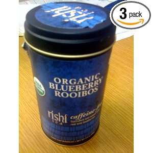 Rishi Tea Organic Blueberry Rooibos, Caffeine Free, 2.99 Ounce Tins 