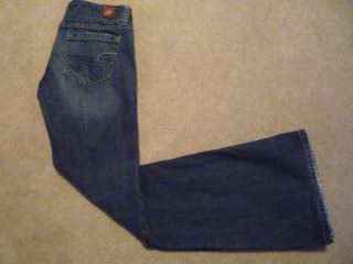 AMERICAN EAGLE Low Rise Flare Leg 5 Pocket Cotton Jeans ~ sz 0 R x 31 