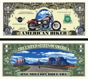 HARLEY DAVIDSON MILLION DOLLAR BILL (2/$1.00)  