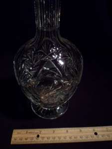 Footed Crystal Decanter, American Brilliant, Glass  