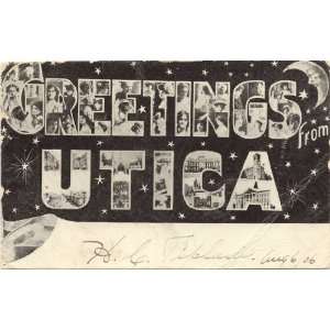   1906 Vintage Postcard Greetings from Utica New York 