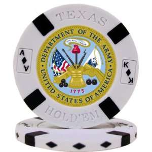  U.S. ARMY Seal on Big Slick Texas Holdem Poker Chip 