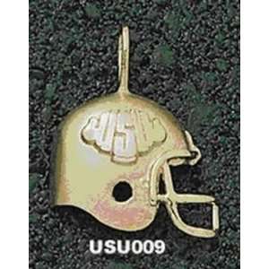  14Kt Gold Utah State Lg Usu Helmet
