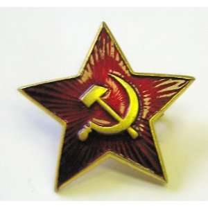Russian USSR Soviet Red Army Star Hat Pin Cap Badge Kokarda* xm.Sm 