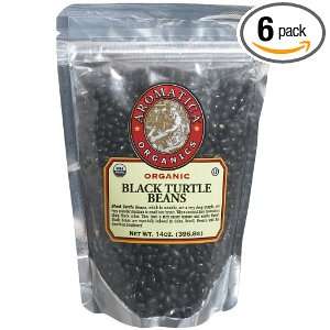 Aromatica Organics Black Turtle Beans, 14.0 Ounce Bags (Pack of 6)