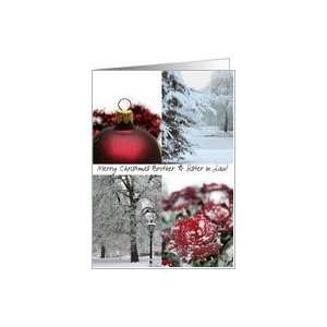  Brother & sister in law   Red Winter collage card Card 