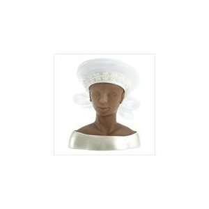  White Braid Harriet Rosebud Hat Lady Mannequin Display 