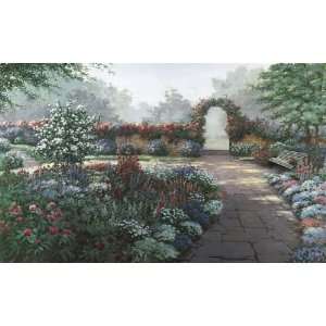  Serene Flower Garden Mural