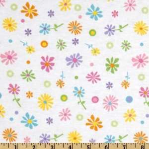 44 Wide Mother Nature Flannel Tossed Wildflowers Girl 