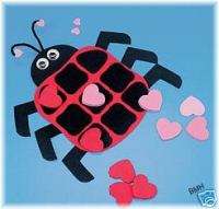 Valentines Ladybug Tic Tac Toe Craft Kit for Kids  