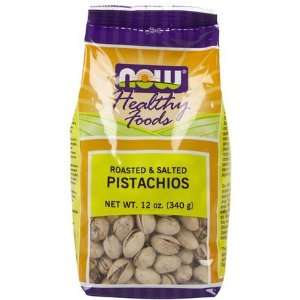  NOW Foods Salted Pistachios 12 oz (Quantity of 4) Health 