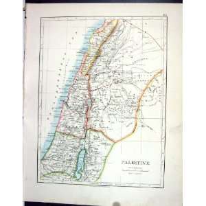   Map 1906 Palestine Samatra Galilee Red Sea Egypt Sudan Arabia Home