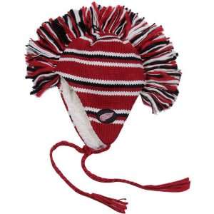 NHL Old Time Hockey Detroit Red Wings Red Black Mohawk Tassel Knit 