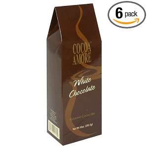 Coffee Masters Cocoa Amore, White Chocolate, 10 Ounce Box, (Pack of 6)