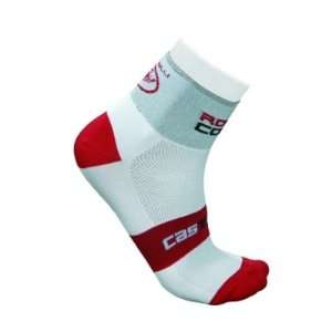  Castelli 2009/10 Rosso Corsa Cycling Sock   White/Red 