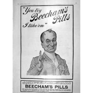    1906 ADVERTISEMENT BEECHAMS PILLS NERVOUS DISORDERS