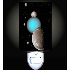  Planet Uranus and Its Moons Decorative Night Light