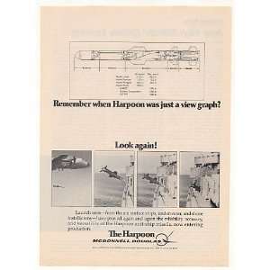  1977 McDonnell Douglas Harpoon Missile Graph Launch Print 