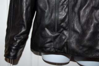 New $595 Andrew Marc Mens Black Leather Jacket Coat Medium Carter 