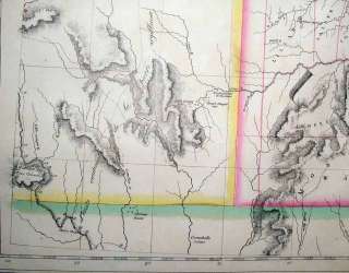 1825 Vandermaelen Map MISSOURI ILLINOIS KANSAS NEBRASKA  