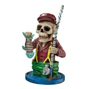   Sale  Bad to the Bone Skeleton Sportsmen Statues Fisherman Skeleton