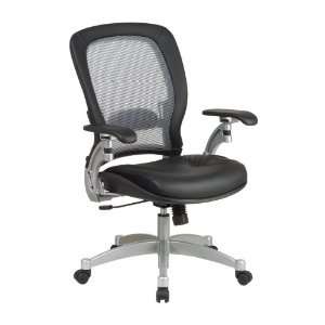   Leather Office Chair   Air Grid Back   3680 