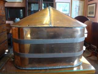 Antique Vtg Copper Steam Moonshine Whiskey Still Boiler Steamer Pot 
