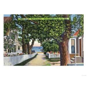   Massachusetts   Street Scene of Residences Premium Poster Print, 24x32