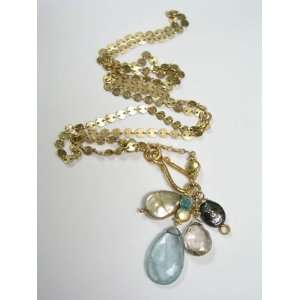  Robindira Unsworth Aquamarine Cluster Necklace Everything 