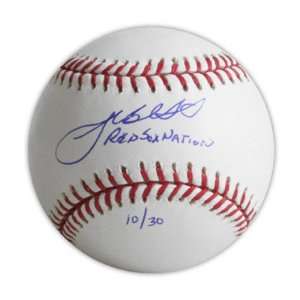 Josh Beckett Autographed MLB Baseball with Red Sox Nation Inscription 