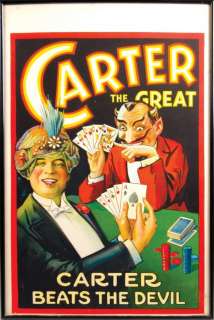 Original Carter The Great Window Card by Otis Litho Co  