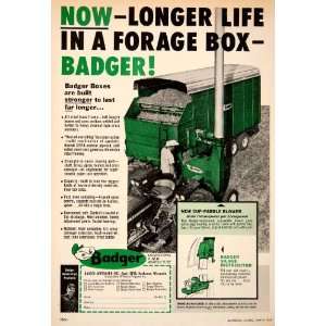 Ad Badger Forage Box Paddle Blower Kaukauna Wisconsin Northland Silage 