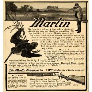  1905 Ad Marlin Firearms Repeating Shotgun Bird Hunting 
