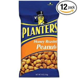 Planters Peanuts, Honey Roasted, 6 Ounce Grocery & Gourmet Food